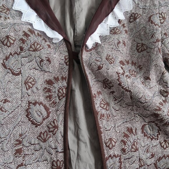 Brown Embroidered Blazer - Picture 4 of 5